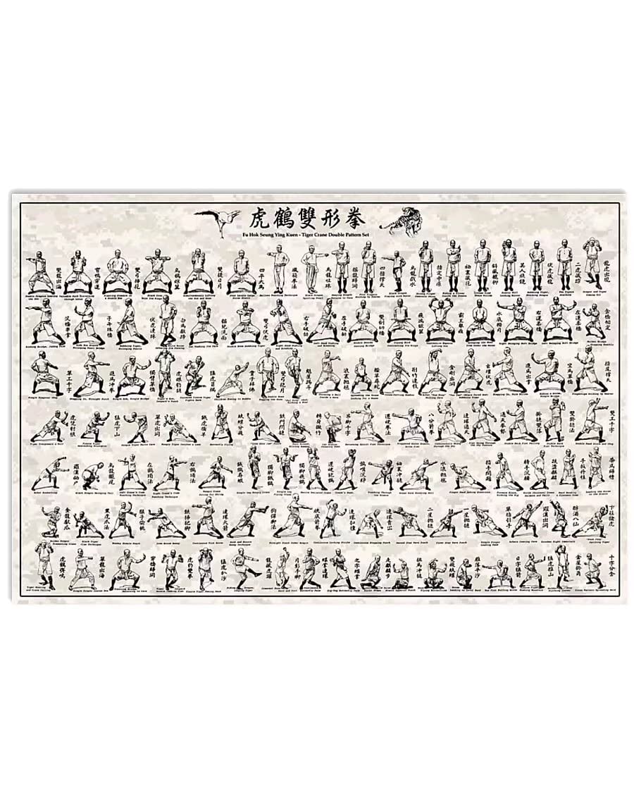 rayprint Chinese Martial Arts Infographic Metal Sign Boxing Knowledge Posters For Club Decor Martial Arts Hall Home Bedroom Wall Decoration Plaque 12x16 Inches