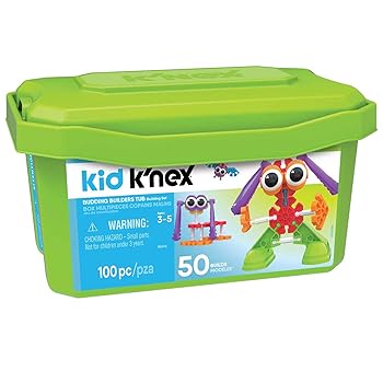 Kid K'NEX Budding Builders Set 50 Model Kids Craft Set with 100 Pieces