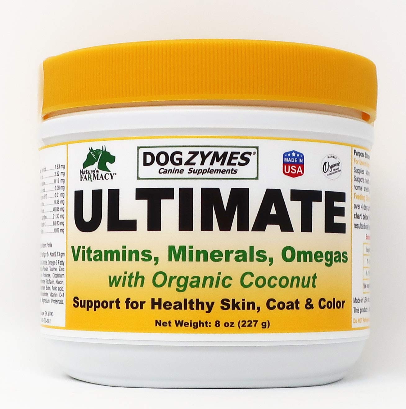 Ultimate Skin and Coat with Algal Oil and Organic Coconut (8 Ounce)