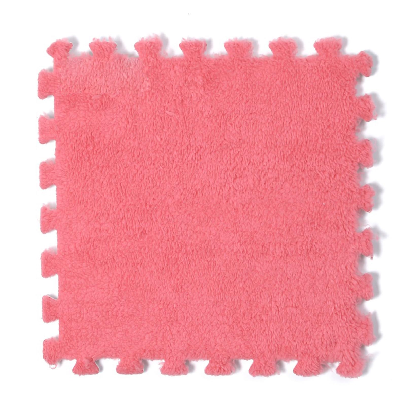 Patchworkowy dywan miękka piankowa mata do zabawy płytki z obramowaniem, zestaw 20 szt. - mata do zabawy puzzli, mata podłogowa do pokoju i podwórka, 30 x 30 cm, kolor: ciemnoróżowy