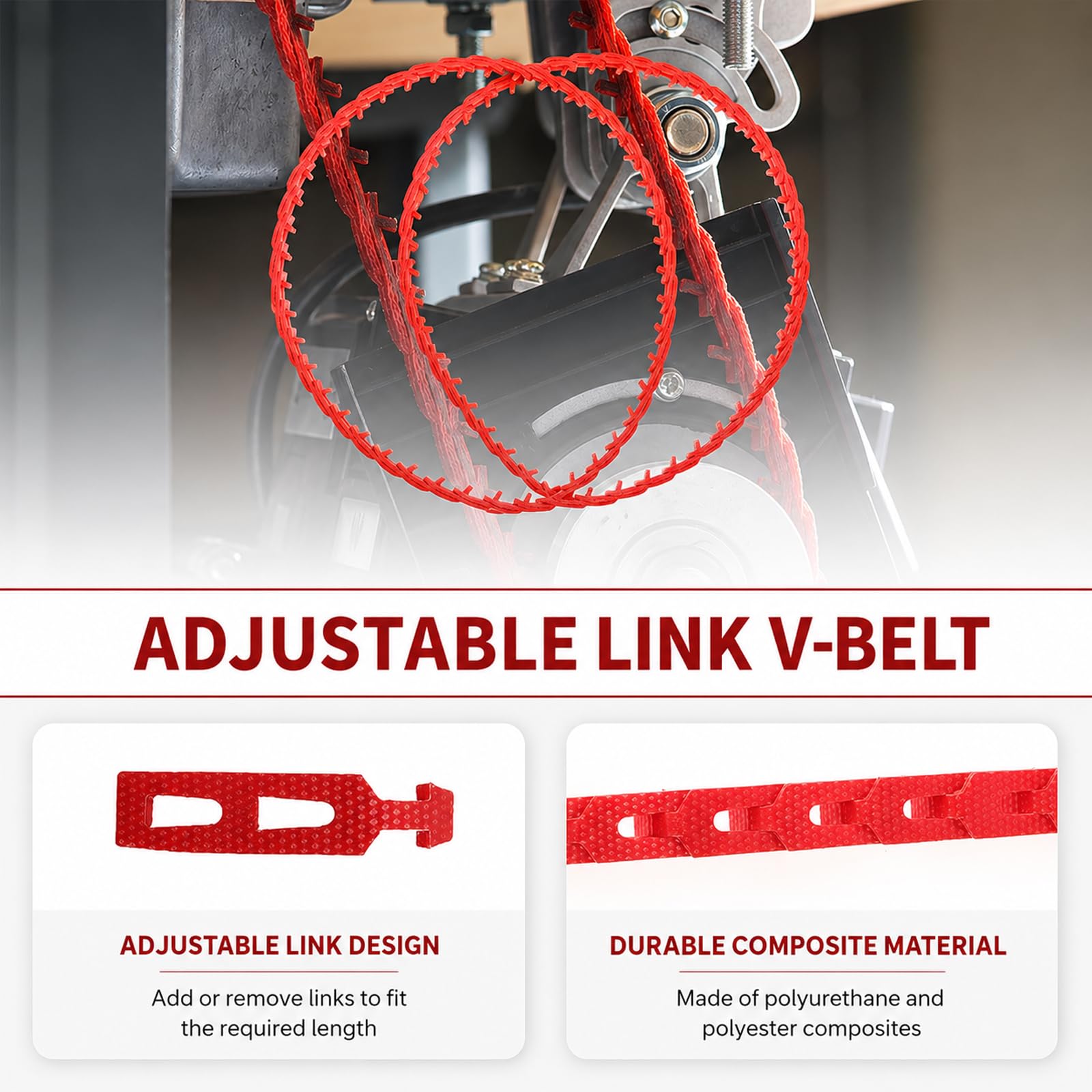5FT Power Twist V Belt 3/8-inch x 5Feet Z Type,Adjustable Link V-Belt — Amazon image 2