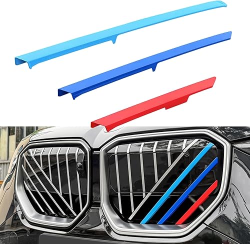 Miniatura 10 de Tiras de inserción de parrilla tricolor Compatible con BMW X3 2022 2023 2024 2025 Accesorios para con parrilla de riñón estándar
