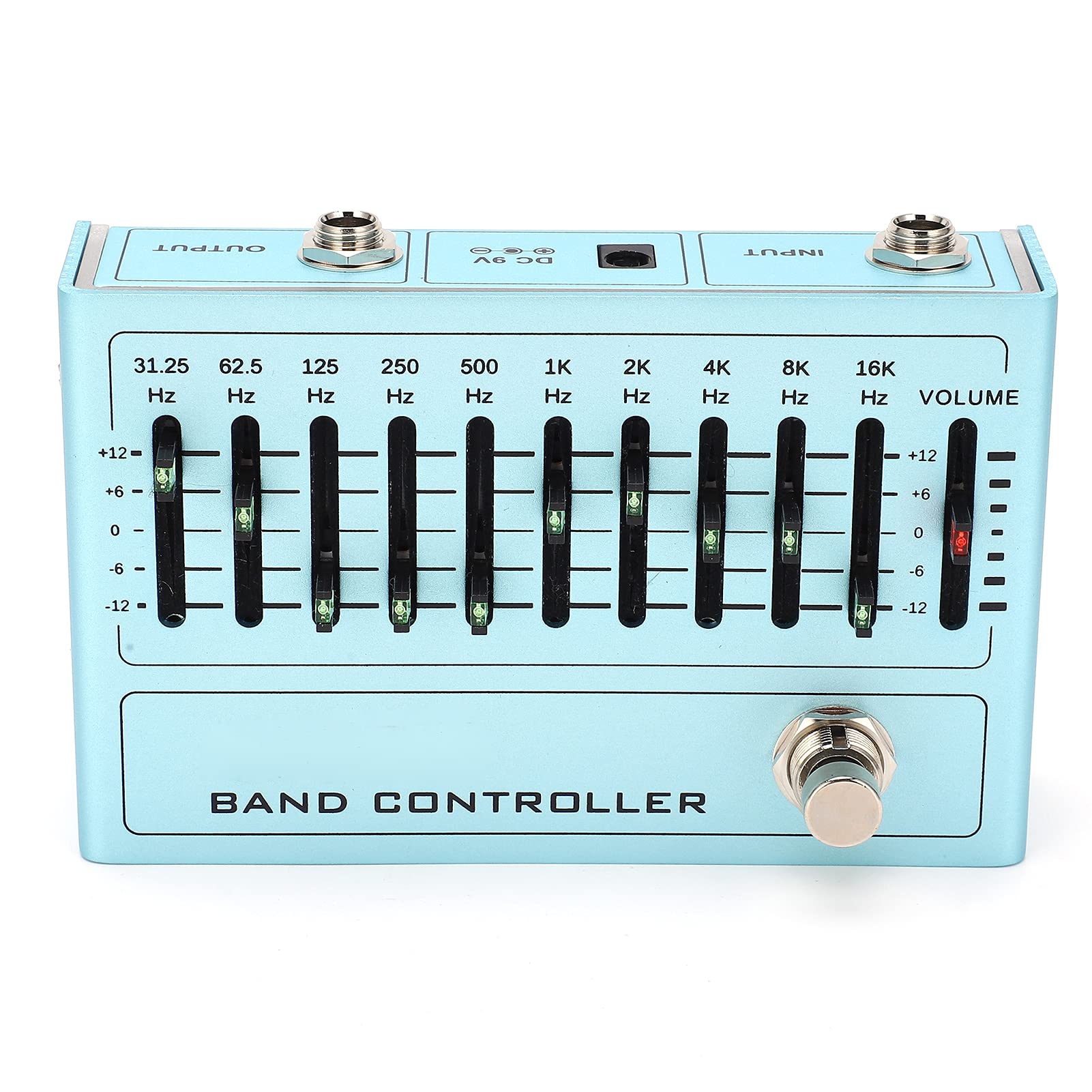 EQ De 10 Bandas Ecualizador De Sonido EQ Pedal De Efectos De Guitarra Para Guitarra Y Bajo DC 9V 30mA EQ Pedal Ecualizador 31.25Hz-16KHz