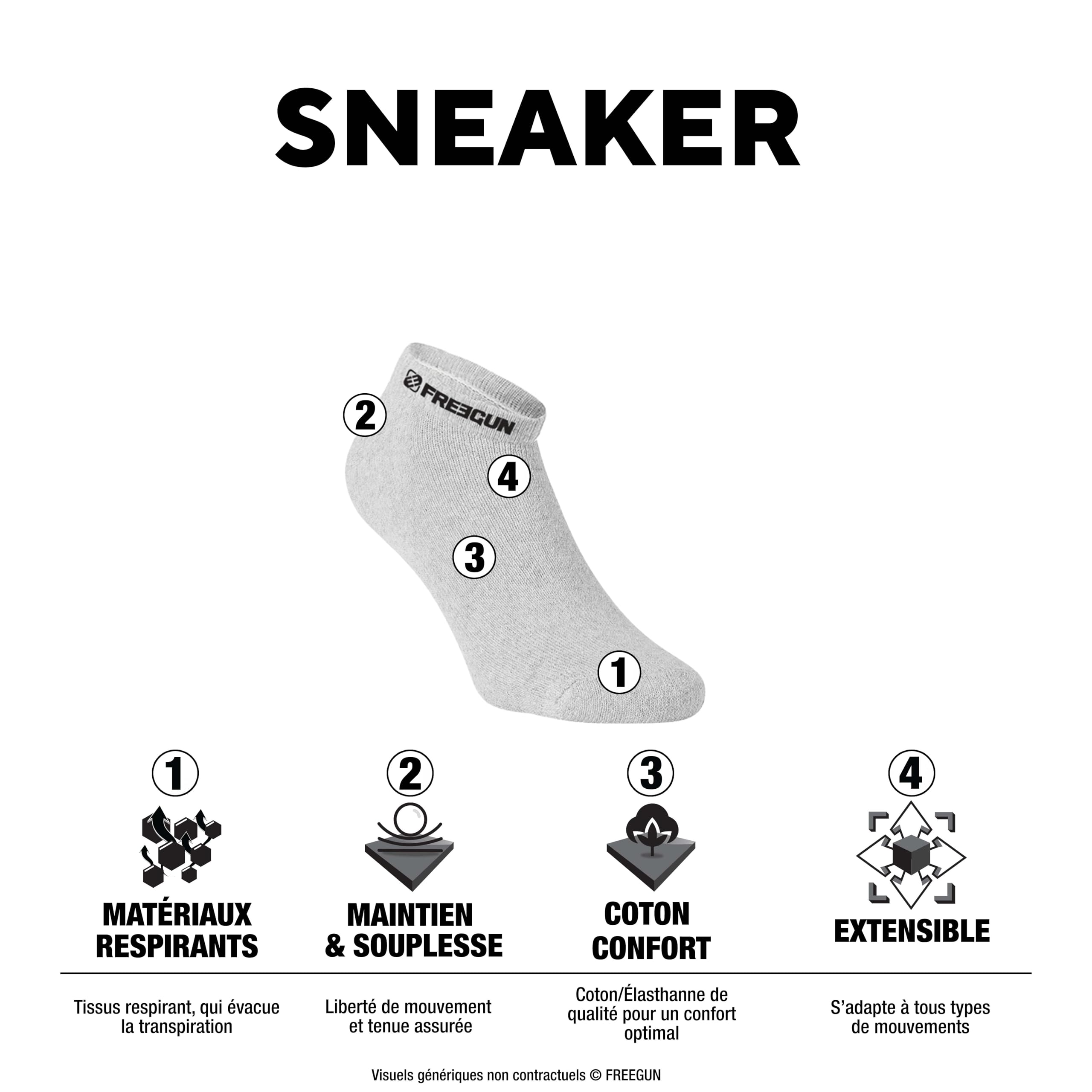 FREEGUN Stopki Mężczyźni Freegun Chaussettes Fg/1/Tcx7