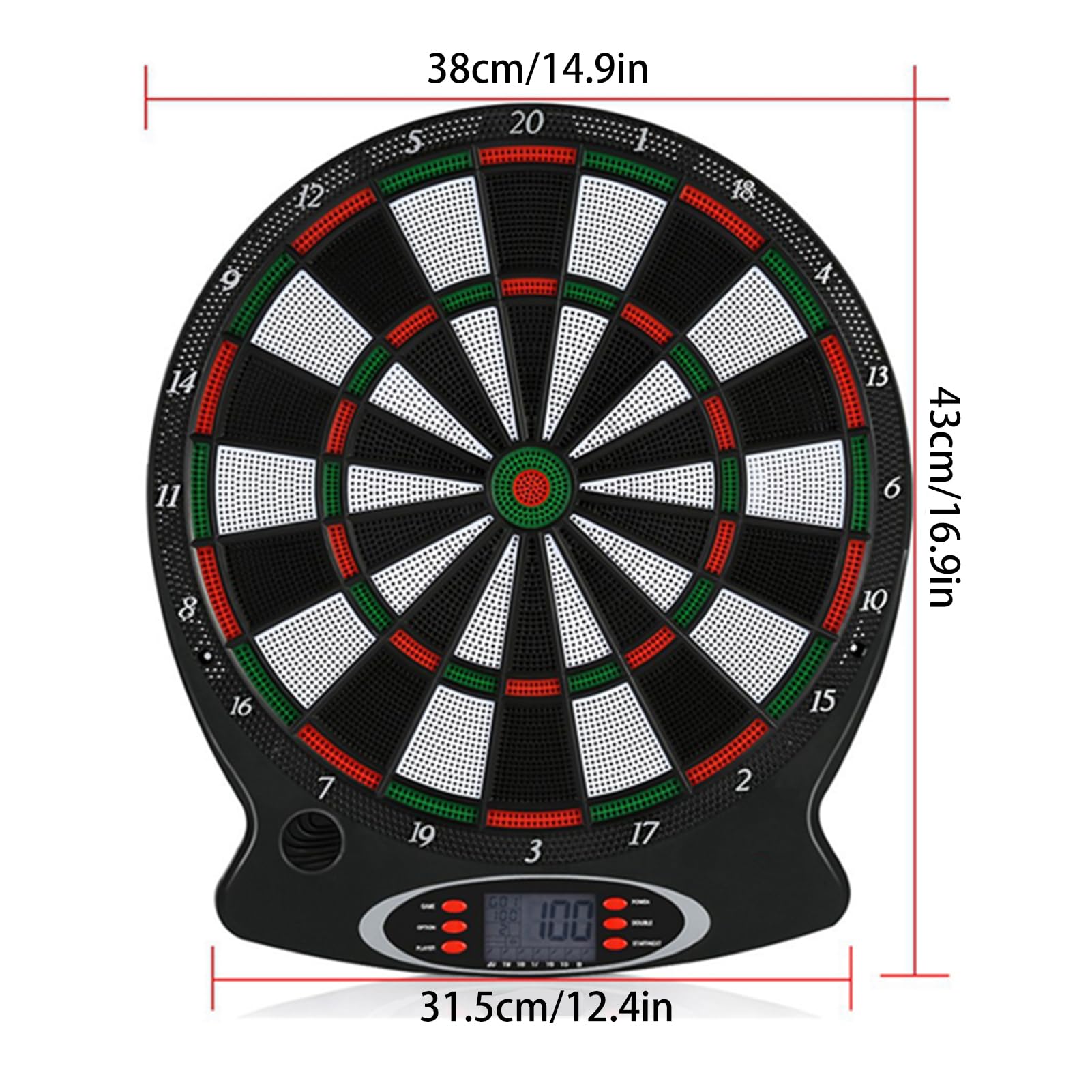 Estink Bersaglio Elettronico con Display LCD, 38cm, 6 Freccette Incluse, Gioco Elettronico per Casa e Ufficio