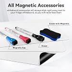 3 Pack Magnetic Whiteboard Sheet for Fridge 30 x 20 cm - Easy to Write and Clean, A4 Small Magnet Dry Erase Board with 3 Markers & Erase for Home Kitchen Refrigerator to Do List, Daily Planner