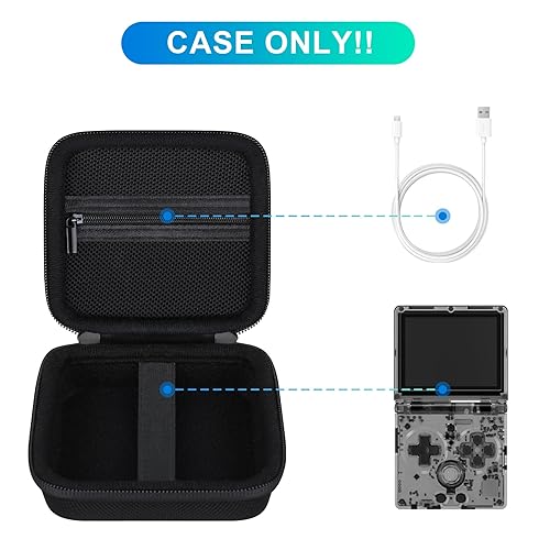 Miniatura 2 de BOVKE Carrying Case Compatible with Anbernic RG35XXSP Handheld Game Console, RG35XXSP Clamshell Retro Games Consoles Flip Hand-held System Holder