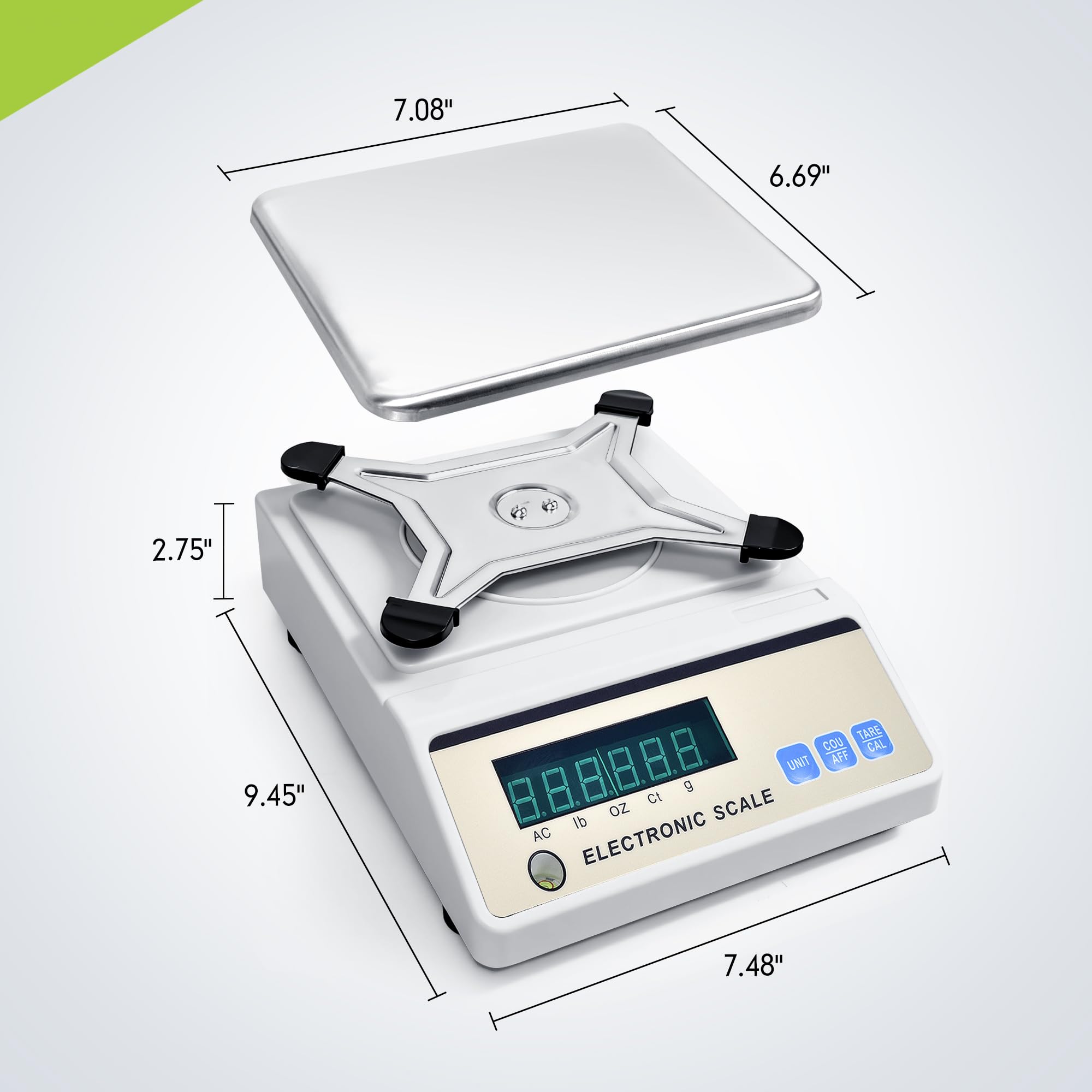 LICHEN Balanza analítica de laboratorio de 1000 g x 0,01 g con pantalla LED, báscula de laboratorio de alta precisión con unidades de g/ct/oz/lb, báscula científica de laboratorio para cocina