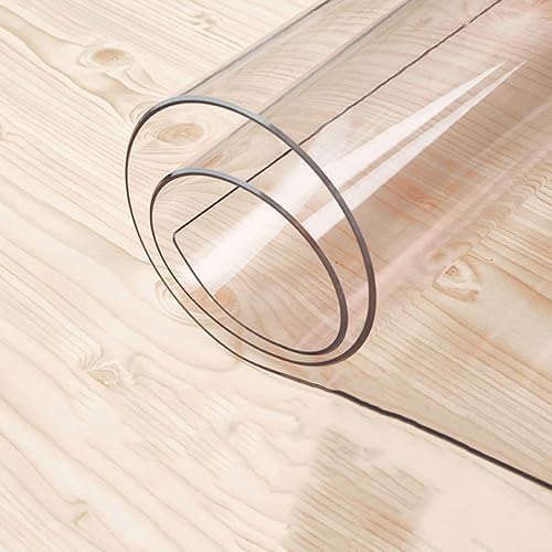 Miniatura 4 de Versión actualizada - Protector de mesa de comedor de plástico transparente, mantel transparente, mantel de plástico transparente, mantel de