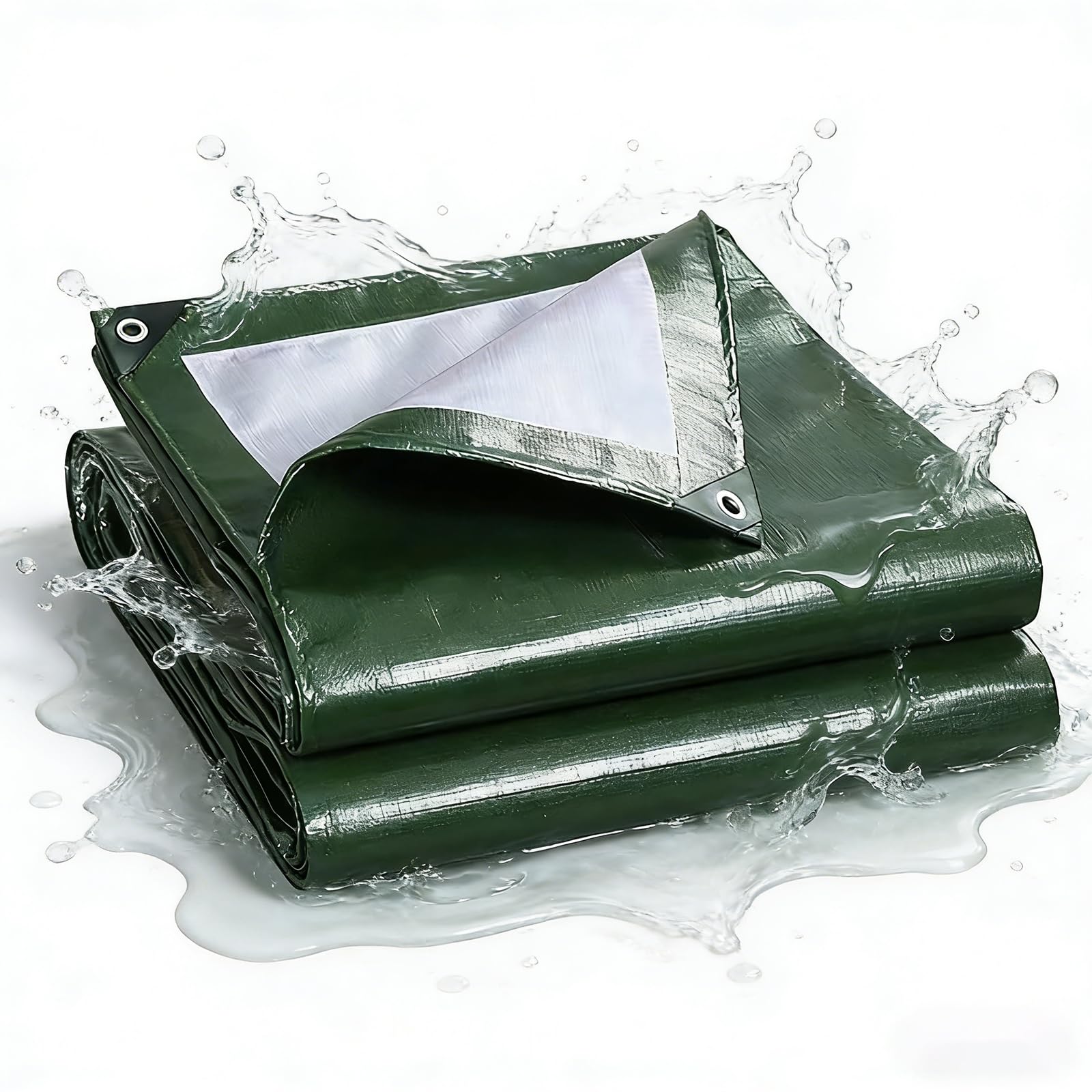 Tarp Sheet Cover 170 x 300 cm Uv Tear Resistant Camping Ground Sheet Waterproof, Weatherproof for Camping, Garden, Greenhouse, Outdoor Furniture, Trailers & Sheds, Army Green