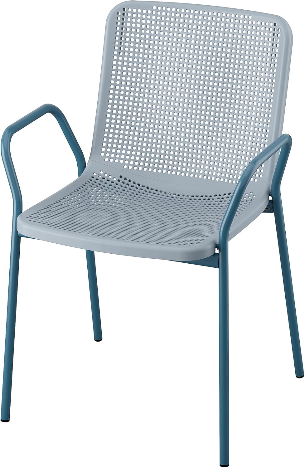 IKEA TORPARÖ chair with armrests in light grey-blue
