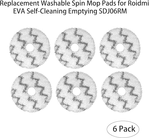 Miniatura 2 de Almohadillas de repuesto lavables para trapeador Roidmi EVA autolimpiante, robot aspirador SDJ06RM, reemplazo de paños de mopa, accesorios para el