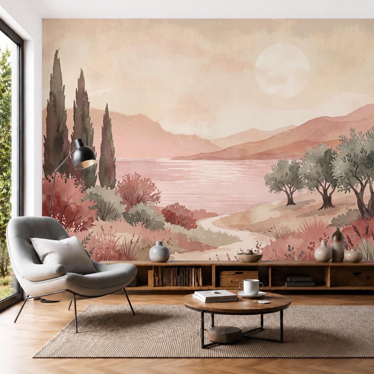 Papier peint panoramique chambre d'enfant et salon pour décorer un grand mur vide