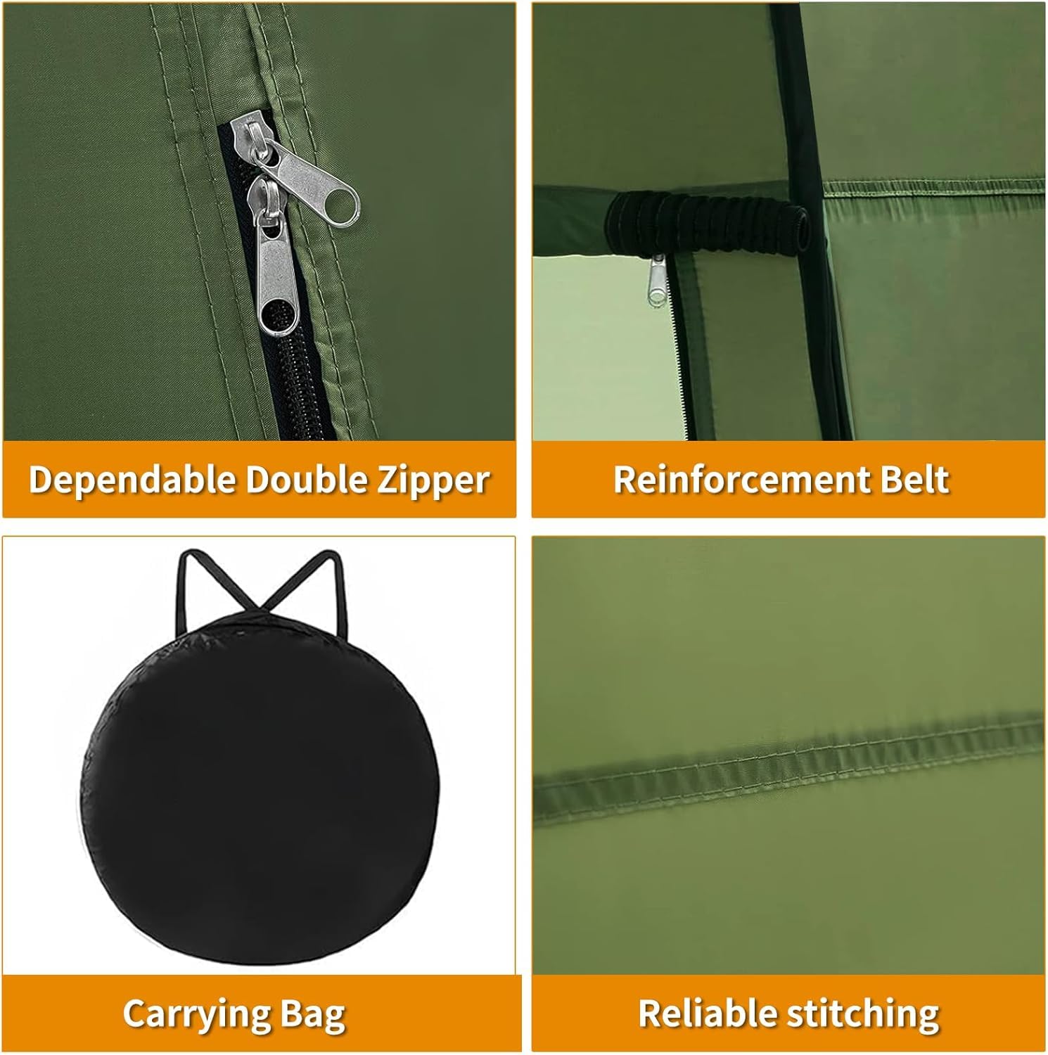 Kit de inodoro portátil, inodoro de camping con tienda de campaña retráctil y bolsa de inodoro, lavable, portátil, ducha al aire libre, vestuario para pañales