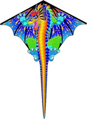 X Kites DLX - Cometa de diamantes de lujo con FancyTails - tortuga, mariposa, unicornio, dragón y flamenco