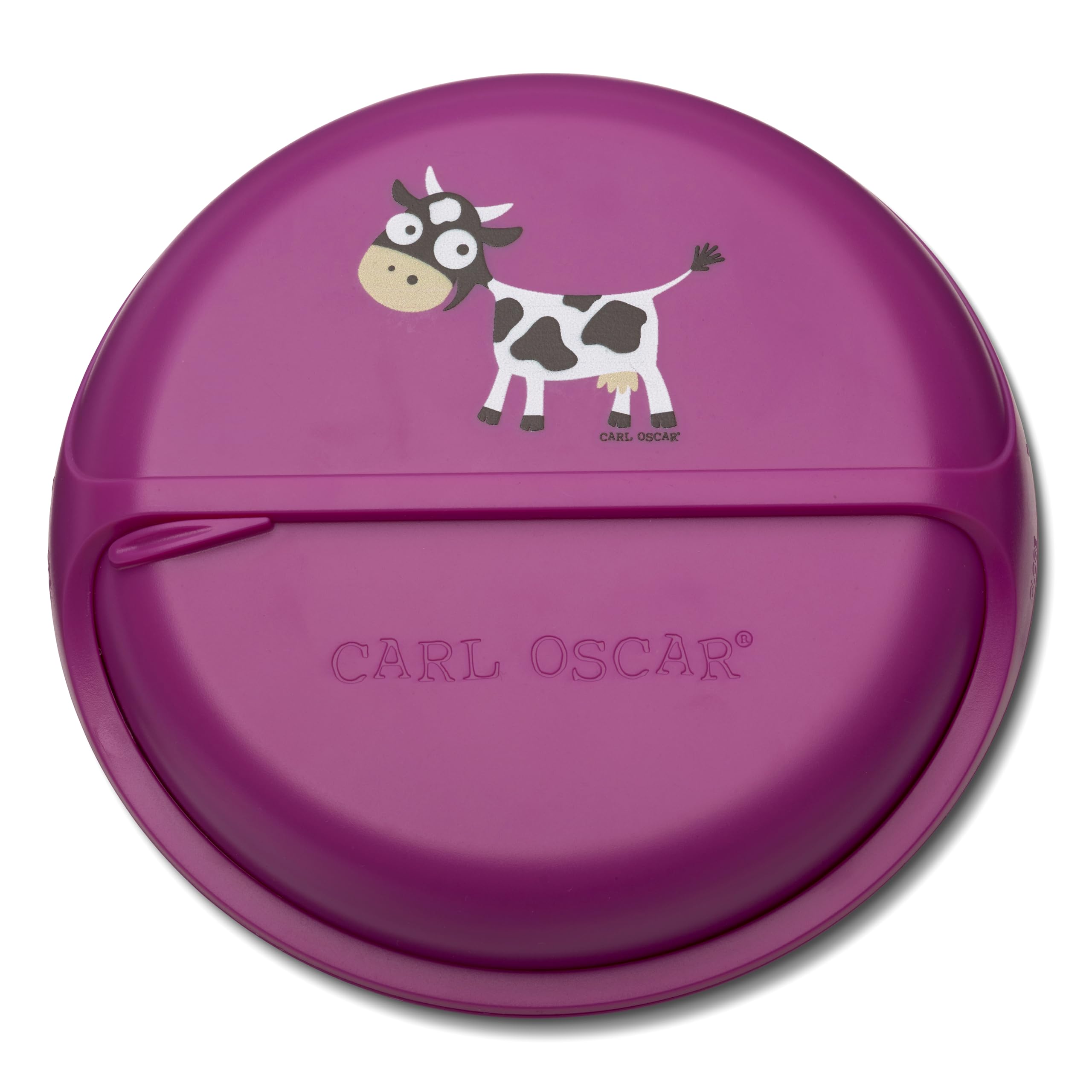 Carl Oscar - Snack Box for Travel, Plastic, Candy Pink, 15 cm x 4 cm x 15 cm