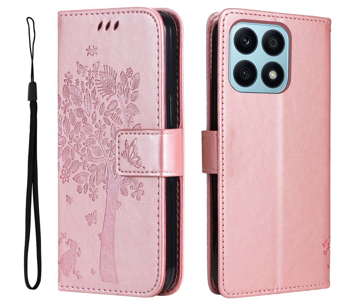 Cover Pelle per Honor X8a, Portafoglio PU Pelle Slot Schede