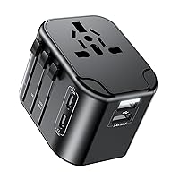 RoRoSkin Adattatore da viaggio in tutto il mondo, con 2 USB A