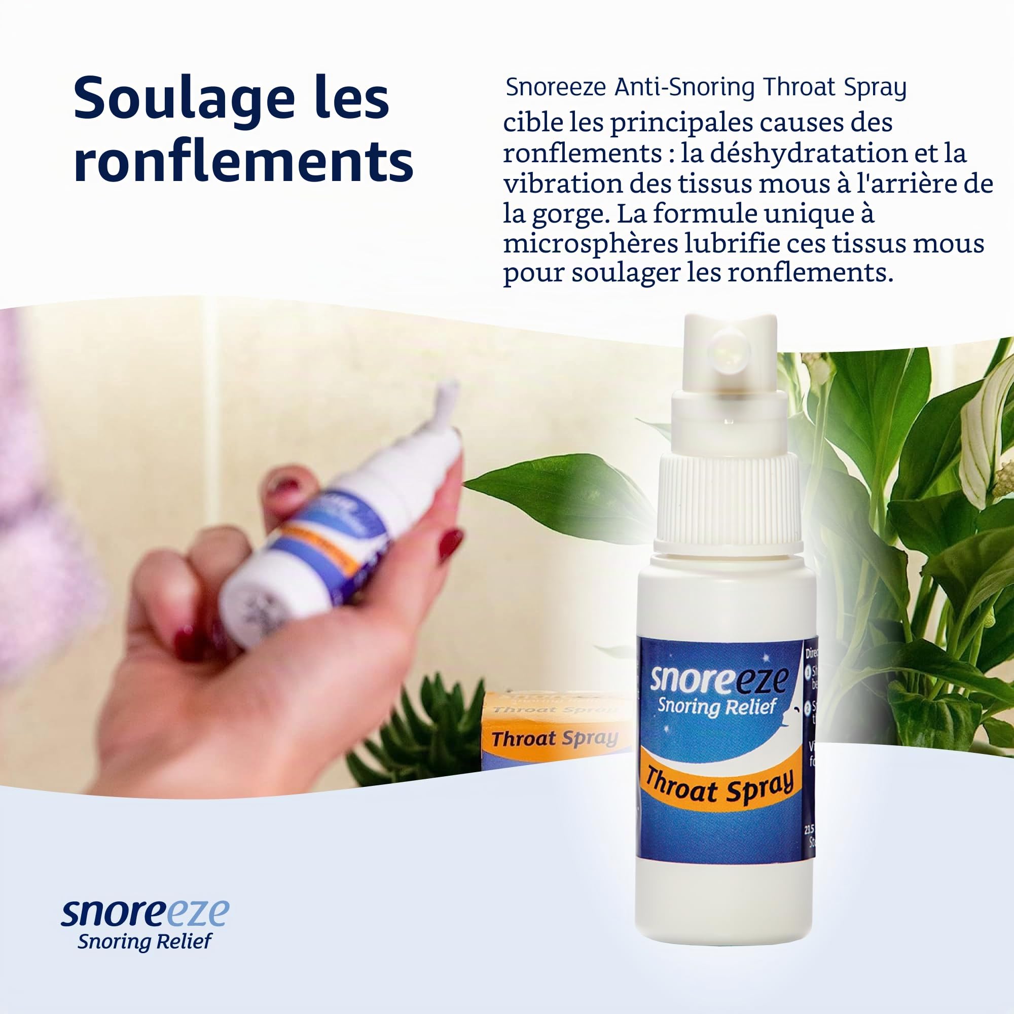 Triple Pack-Snoreeze Ronflement Soulagement Spray Pour La Gorge 23,5 ml
