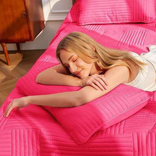 Miniatura 4 de Whale Flotilla Juego de edredón tamaño King, colcha suave y ligera con patrón de rayas, juegos de ropa de cama con 2 fundas de almohada, funda de