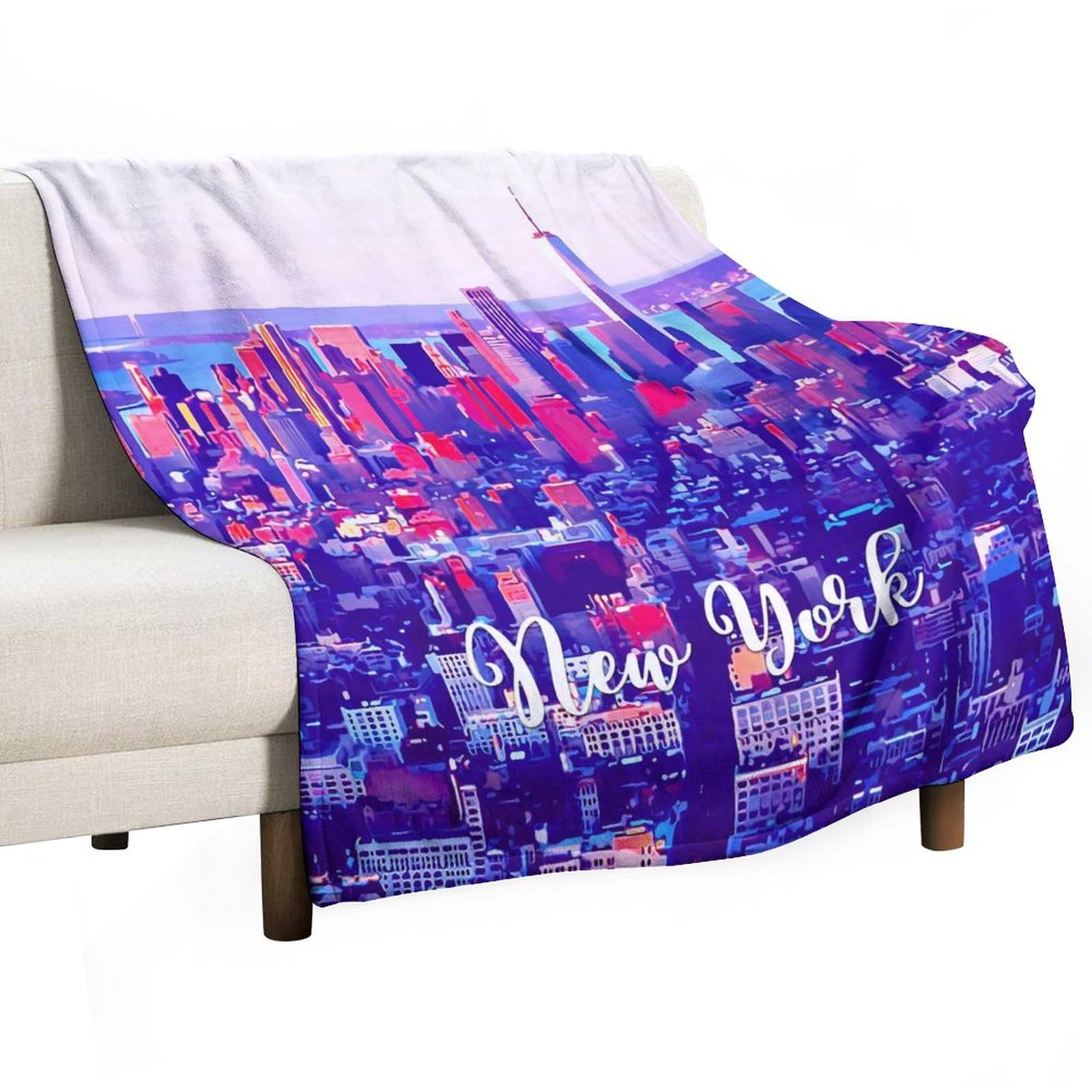 Couverture polaire New York en grand format au fini doux et élégant