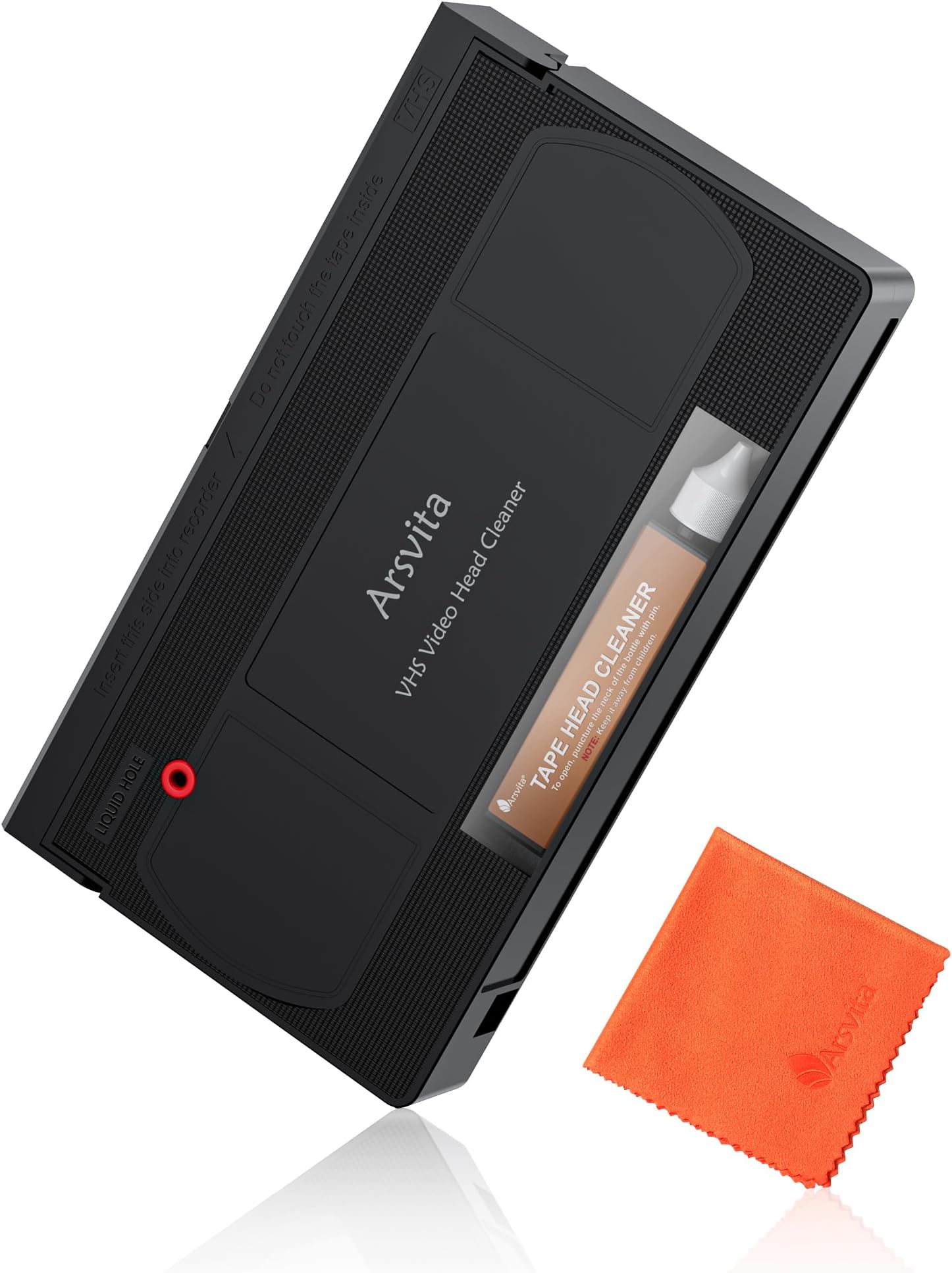 Arsvita VHS/VCR Head Cleaner Tape, Video Head Cleaning Kit for VHS/VCR Players, Wet Type, ARVC-3