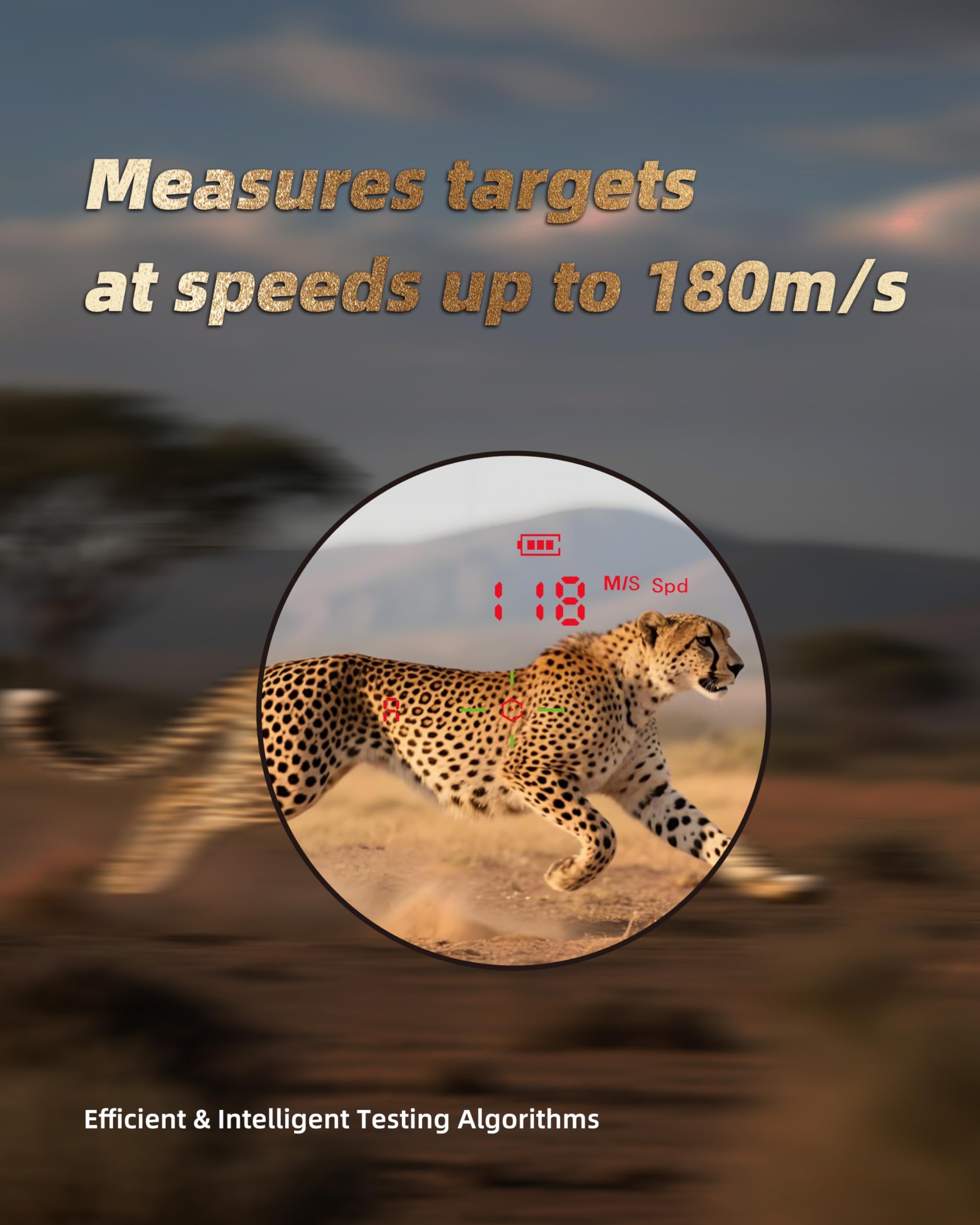 AOFAR HX1600 Laser Entfernungsmesser Jagd 1600Y, OLED Dual-Farbe (95% Licht), Winkel & horizontale Distanz, Entfernung/Scan/Geschwindigkeit, IPX4, 0.3s Schnellmessung, für Jäger & Outdoor