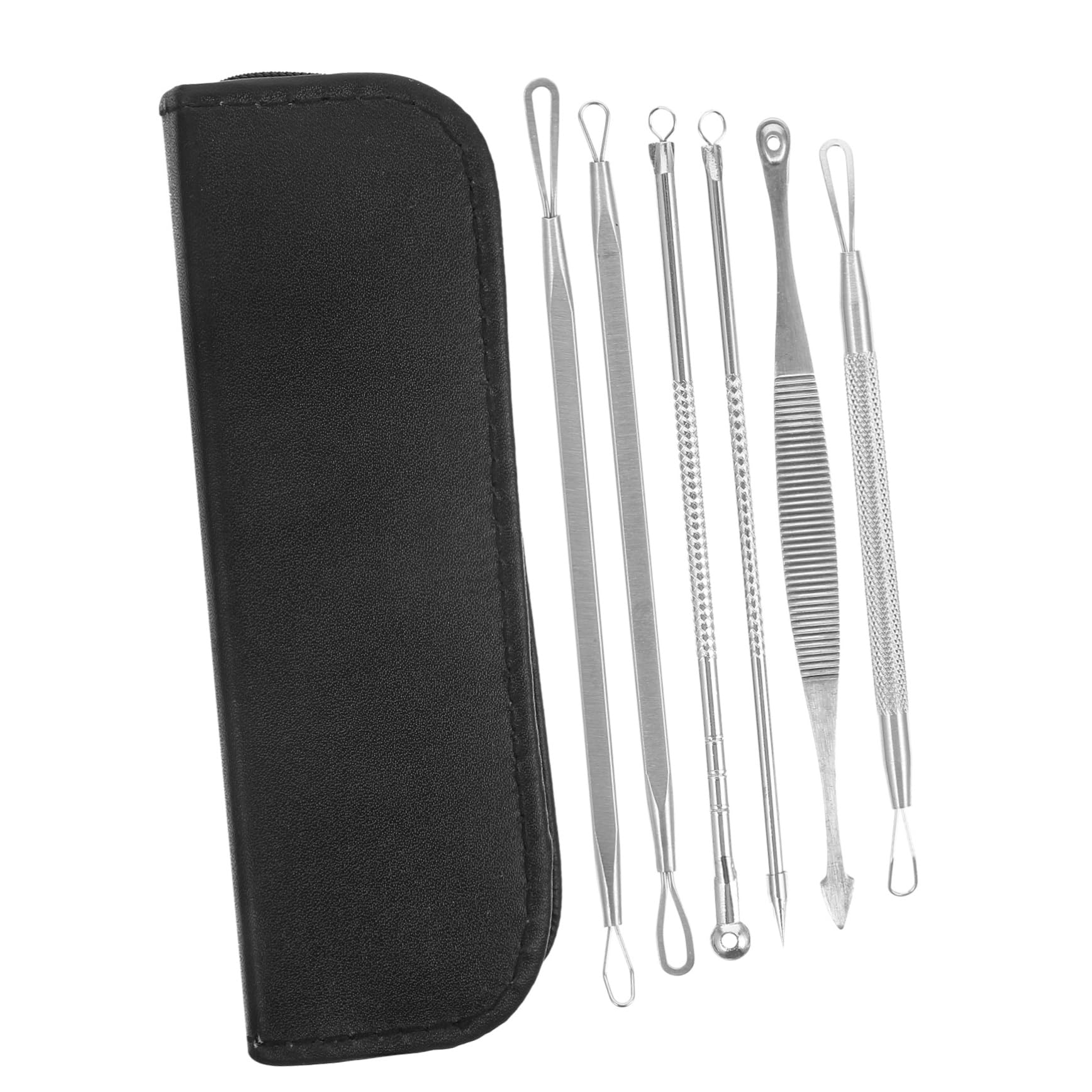 SOESFOUFU Stainless Steel Blackhead Removal Tool 7pcs Clip Portable Compact for Daily Use Safe Reliable