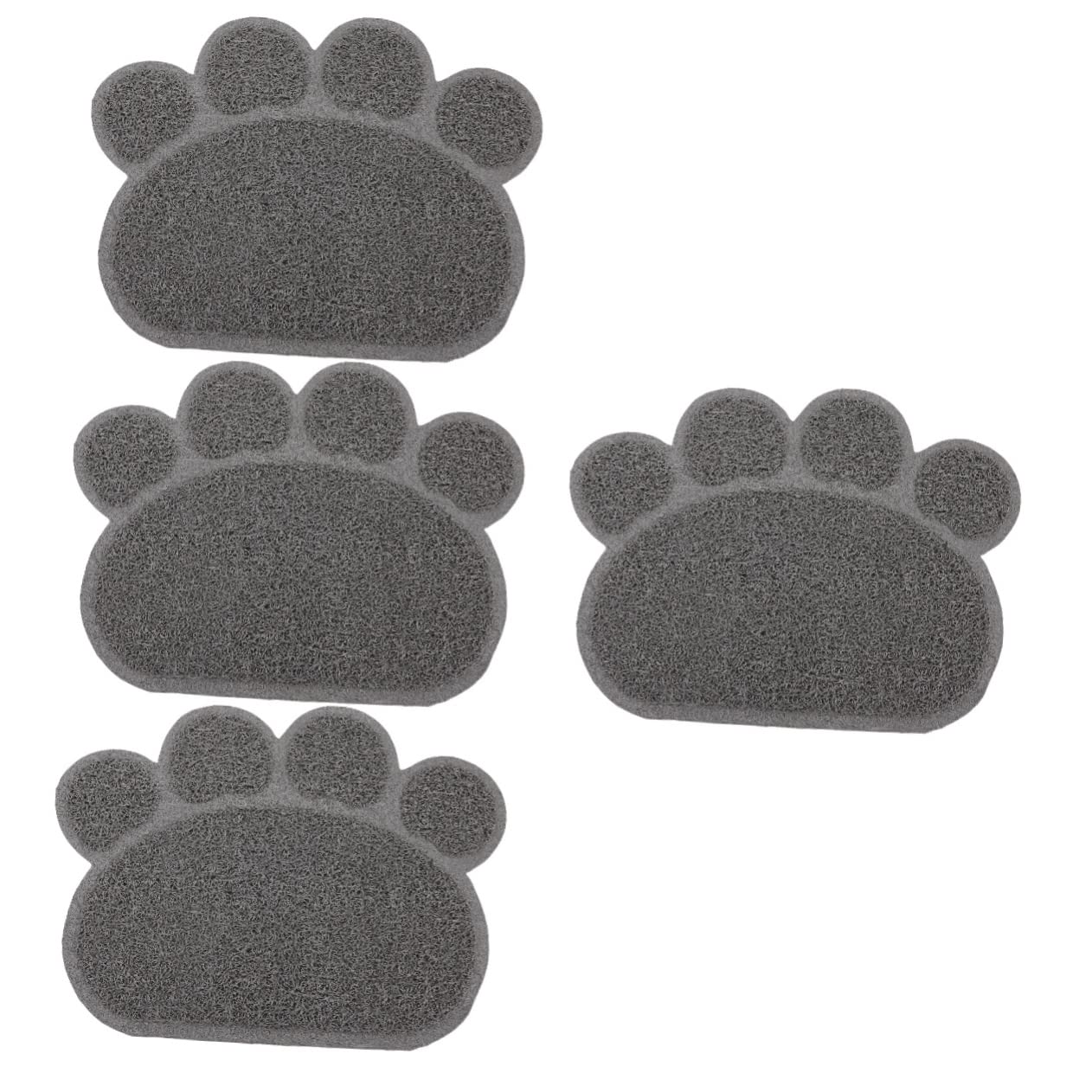 BESPORTBLE 4 Stück katzenfutter pad katzentoilettenauskleidung katzenklo vorlegematte Futtermatte für Haustiere drinnen Wurf katzenstreu rutschfeste Haustiermatte Haustierfuttermatte PVC Grey