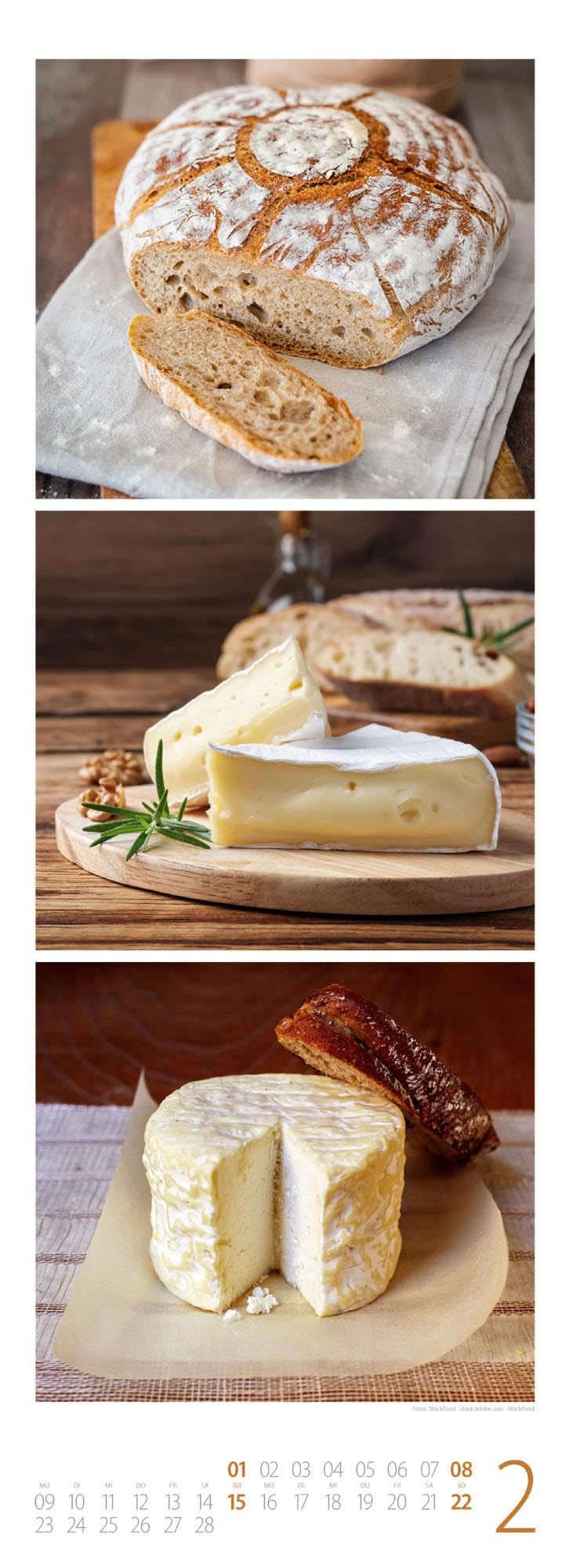 GenussZeit Triplet-Kalender 2026 | Ein sinnlicher Blick in die Küche | Farbintensiver Küchen-Kalender im schlanken Hochformat (24x66 cm) | Für Foodies