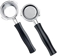 Vista 27 de Normcore 51mm Portafiltro Sin Fondo Desnudo de 2 Orejas Compatible con Delonghi ECP3420/EC155/BCO430/EC260 con Mango de Aluminio Anodizado