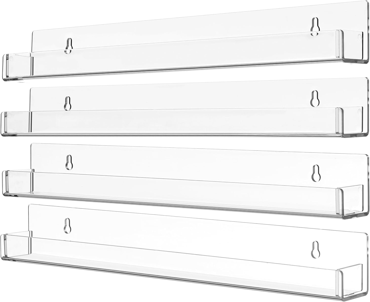 HBlife Clear Acrylic 15 Inch Floating Bookshelf for Kids