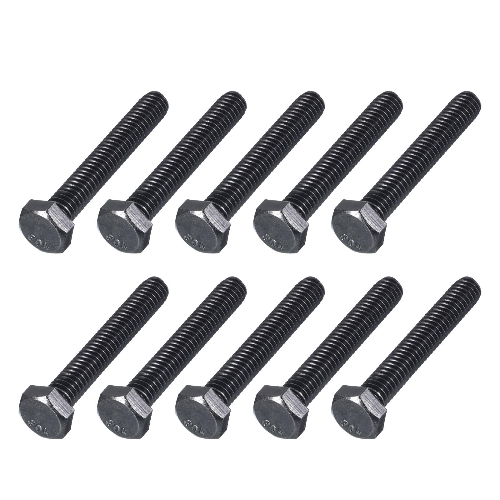 METALLIXITY Hex Head Bolts (5/16-18 x 2") 10Pcs, 304 Stainless Steel 18-8, Fully Threaded, External Hex Drive