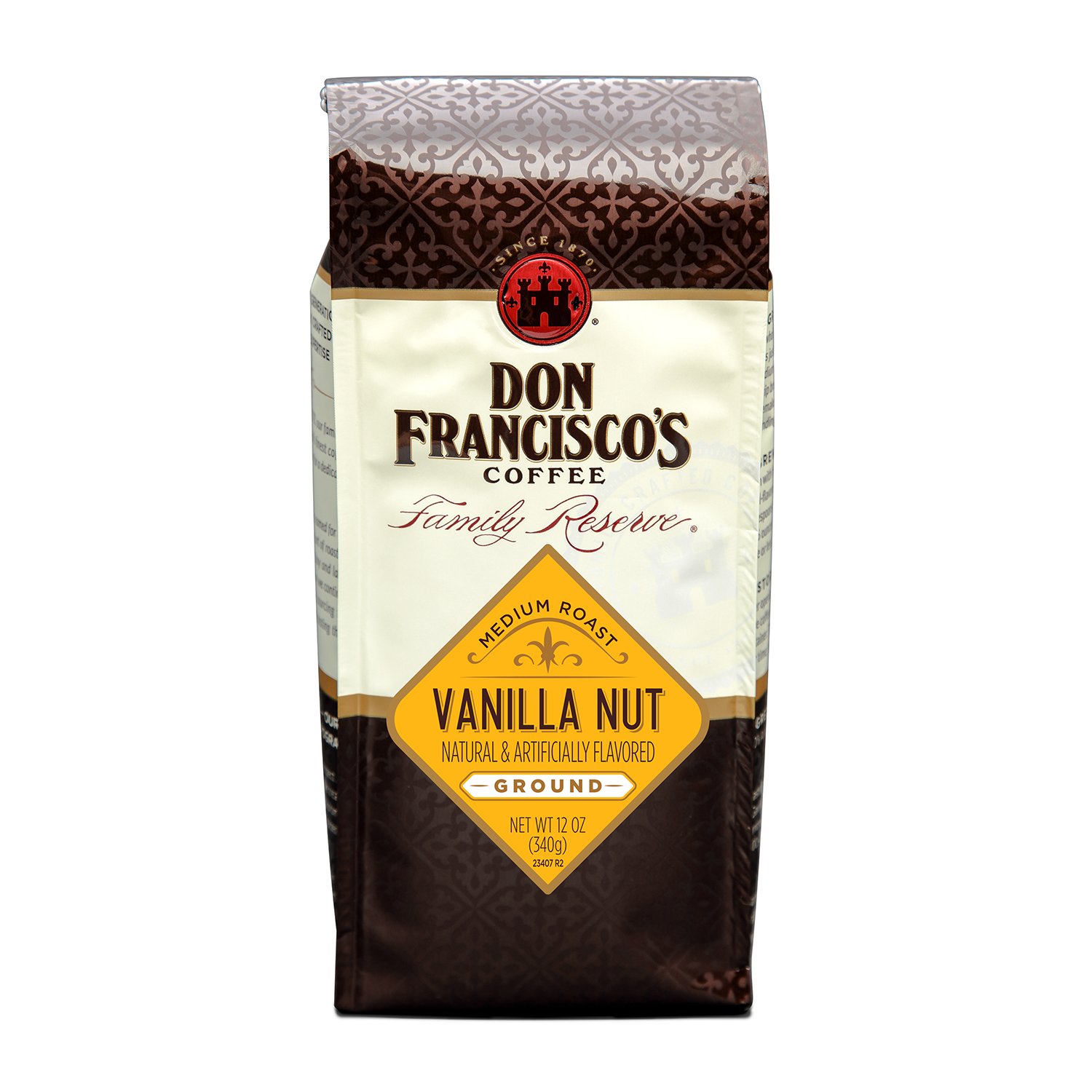 Don Francisco's Vanilla Nut Flavored Ground Coffee., 100% Arabica (12 Ounce Bag)
