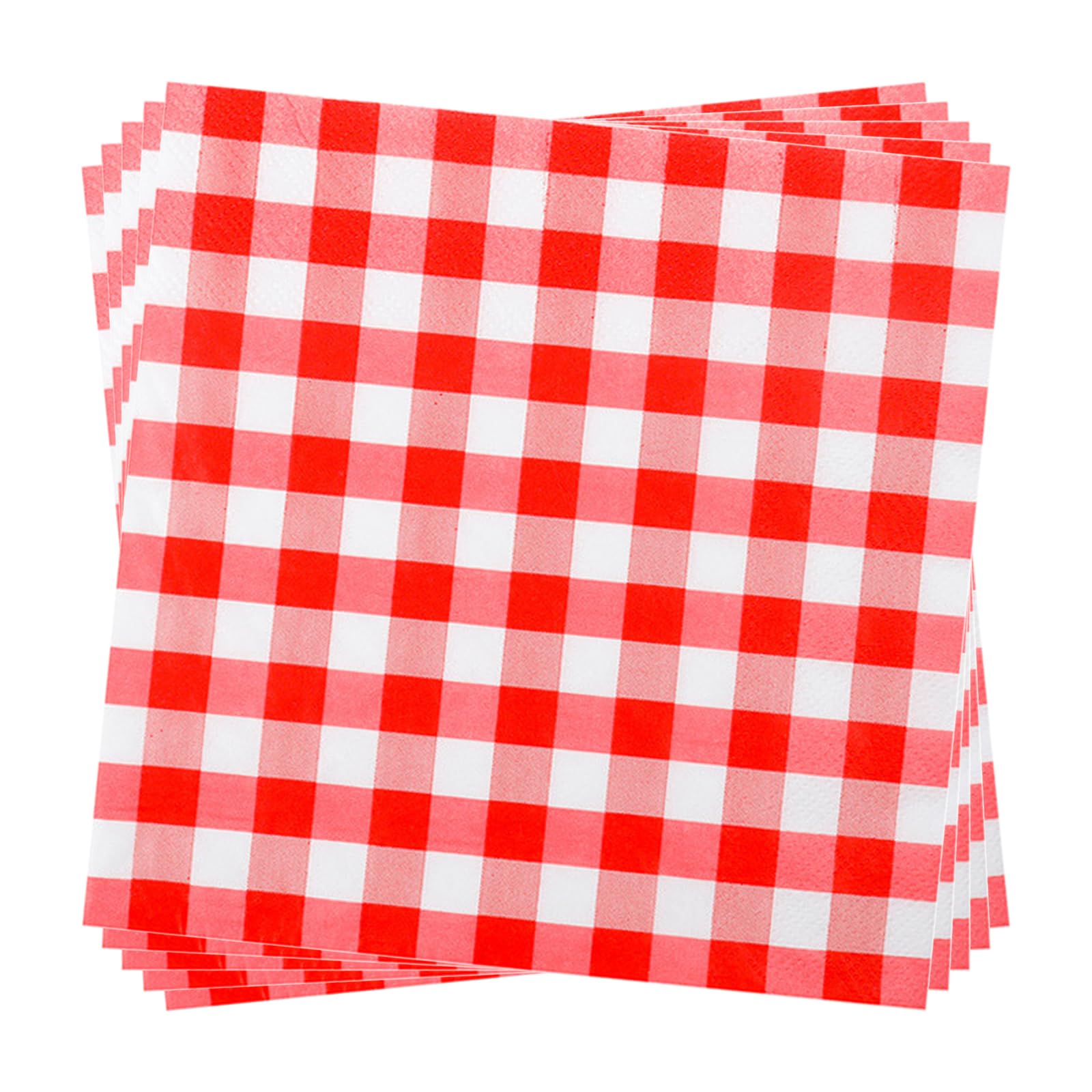 Happy Birthday Napkins- Serviettes,Disposable Party Napkins Set for Table Decorations Cocktail Supplies(2 Layers-33x33cm) (Red)