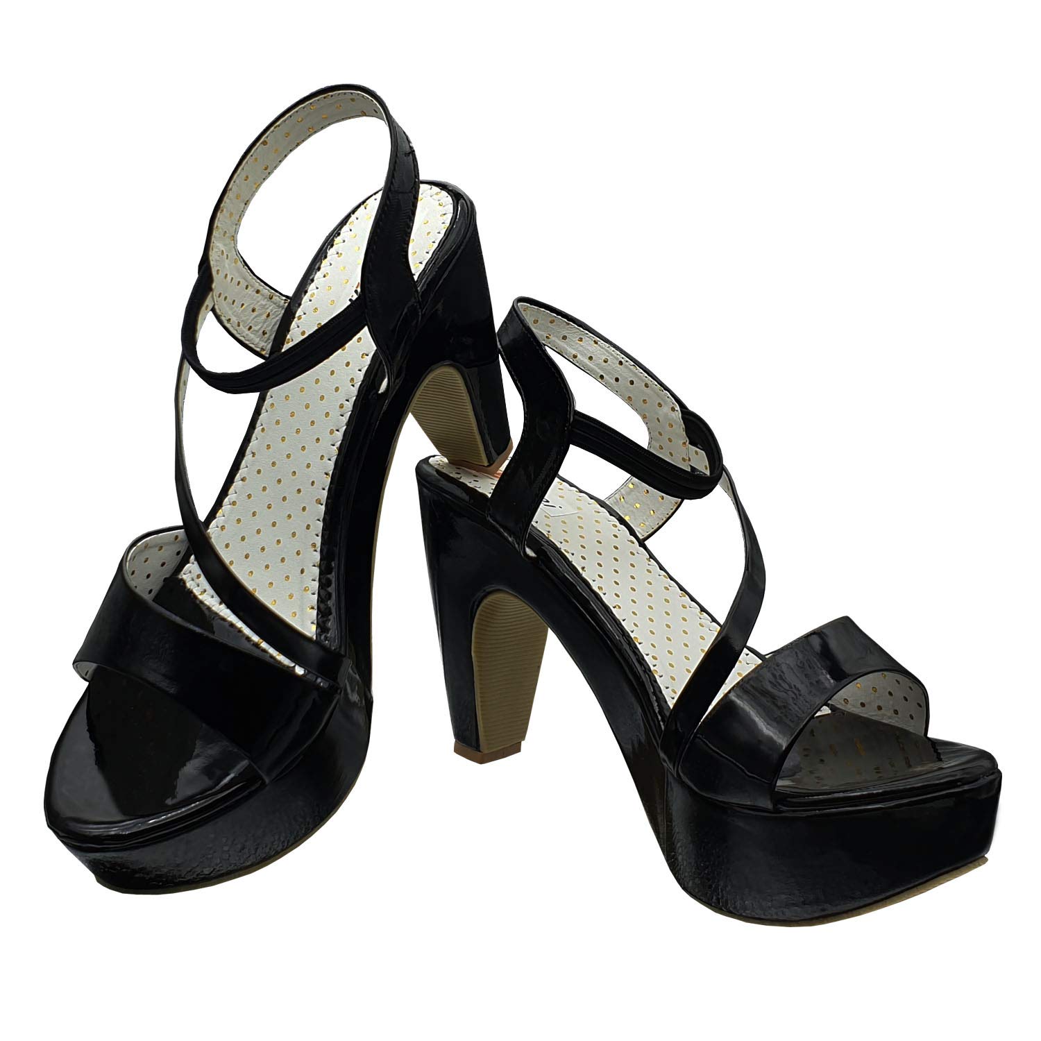 Digni Latest Heel Sandal for Womens (Euro 40, Black) (B083ZFSK9N) Amazon Price History, Amazon Price Tracker
