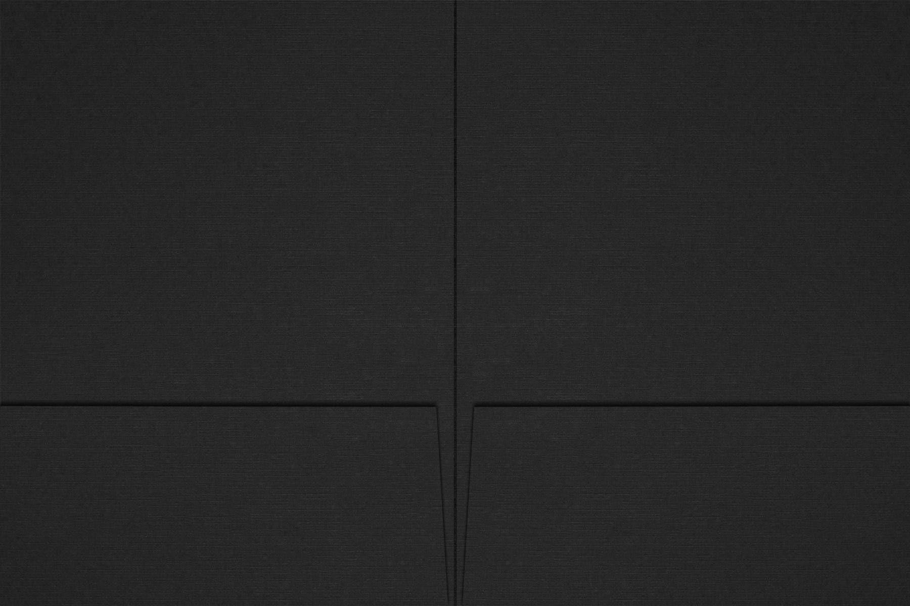 Präsentationsmappen mit 2 Taschen, aus Leinen, ideal für Pamphleten, Stufeneinlagen, Konferenzen, Präsentationen, 6 x 9 kg, Schwarz Papier "SPF-BLI-100"