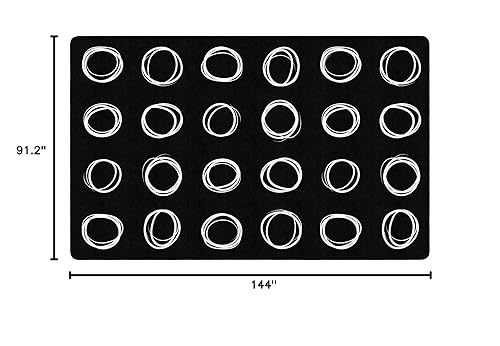Vista 3 de Flagship Carpets Circle Sampler Alfombra de Área Educativa Abstracta para Aula para Niños y Maestros, Calidad Duradera para Escuelas, Preescolar