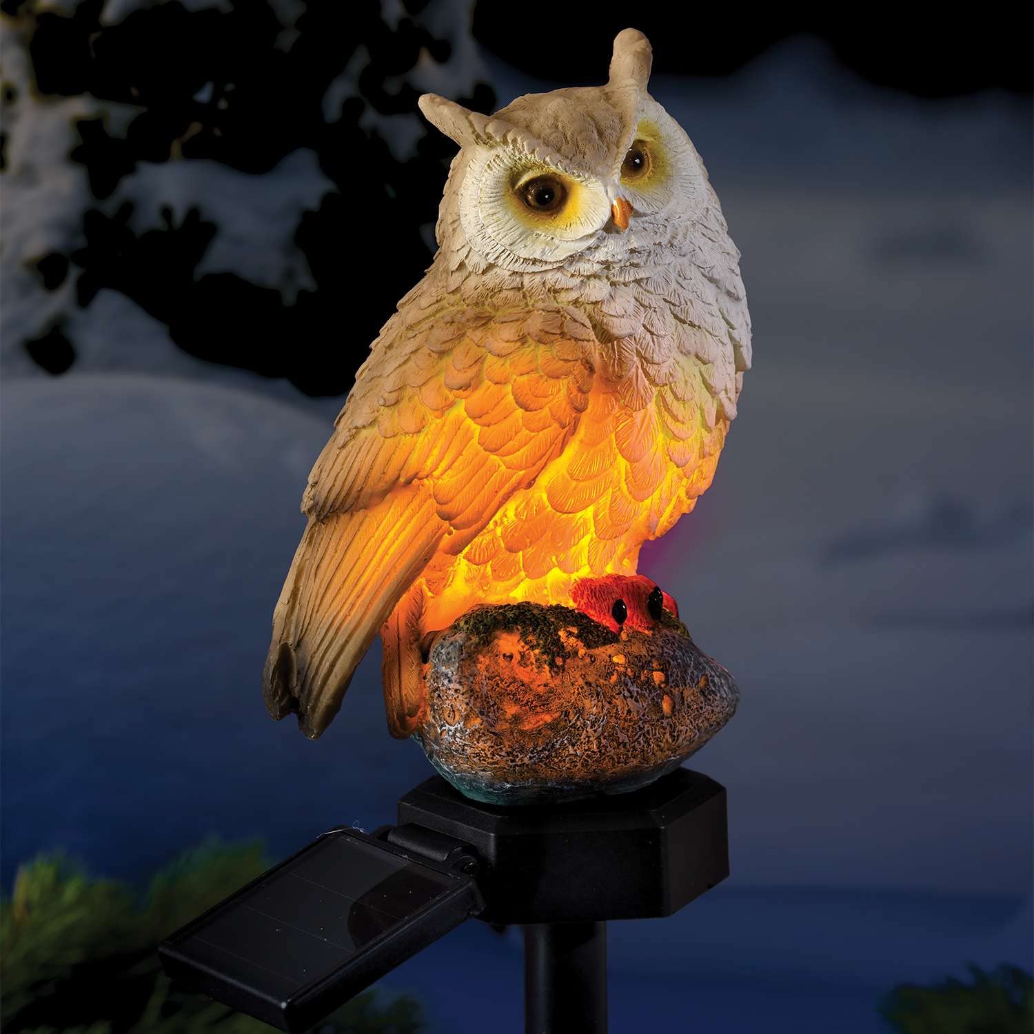 Coopers of Stortford Solar Light-up Owl Stake