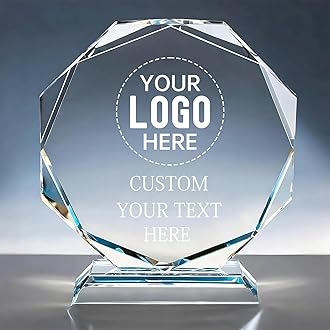 Personalized Crystal Trophy Award - Plaques Personalized Engraved Names for Employee Recognition - Coworker Employee Appreciation Gift - Anniversary Farewell Retirement Gift