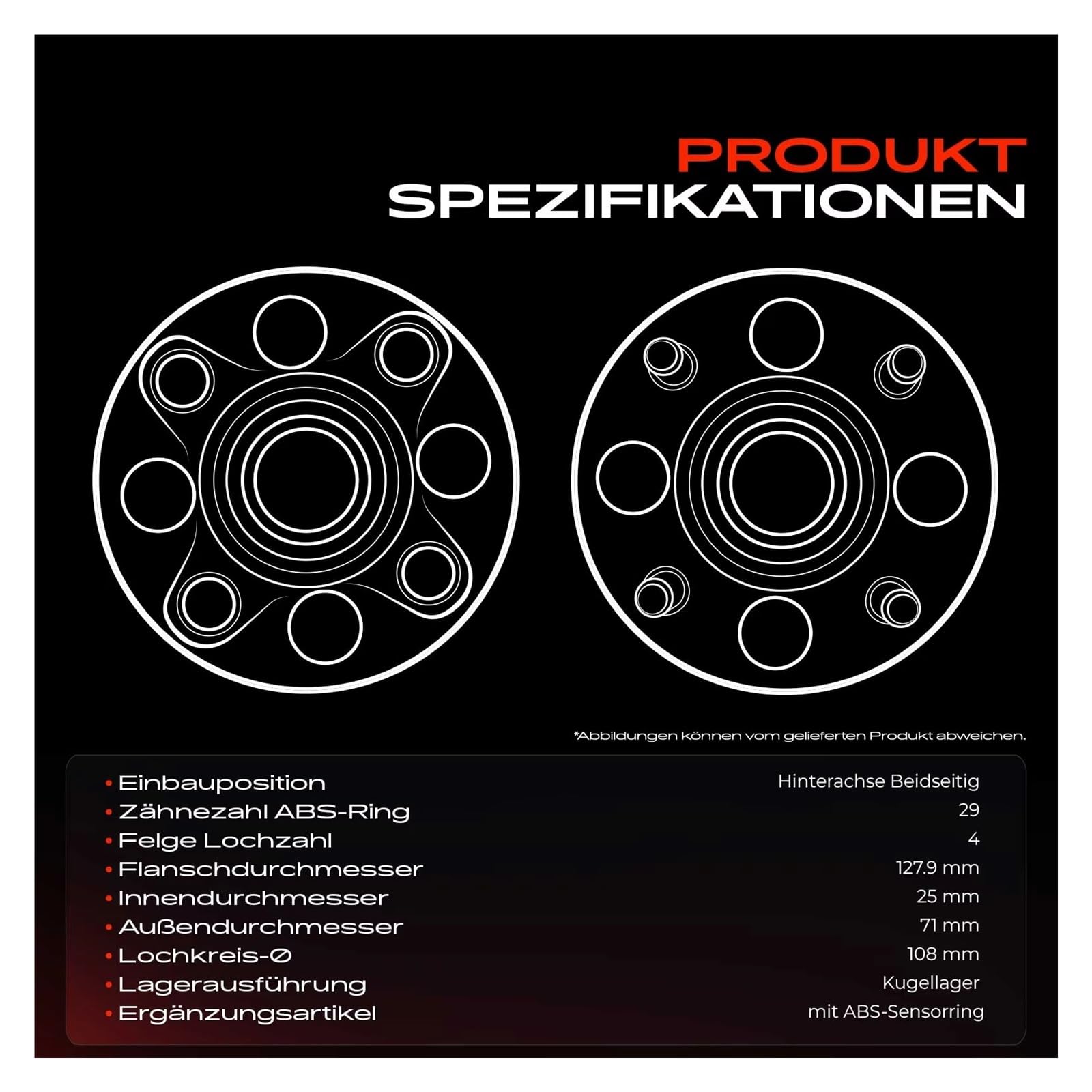 Pour Peugeot 306 Cabriolet Hatchback Kit De Roulement Moyeu Roue Arrière VKBA1475 3701.59 Jeu roulements de roue