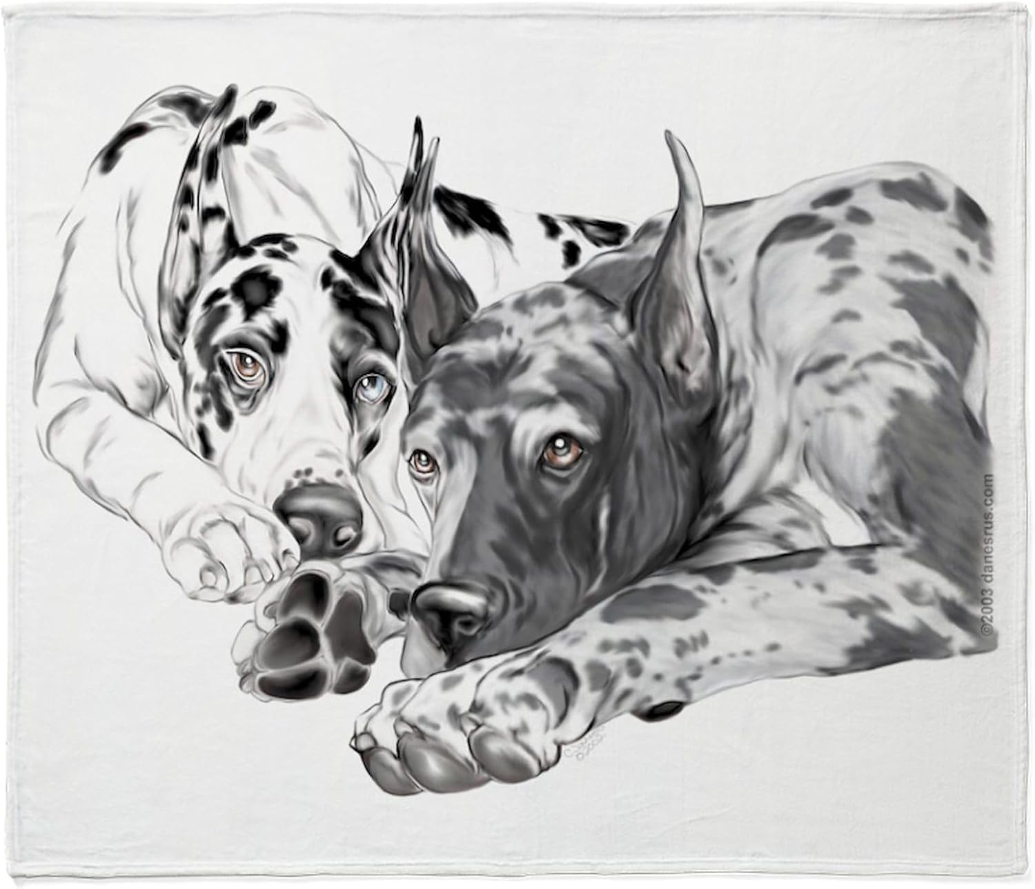 CafePress Great Dane Christmas Throw Blanket Super Soft Fleece Plush Throw Blanket, 60"x50"