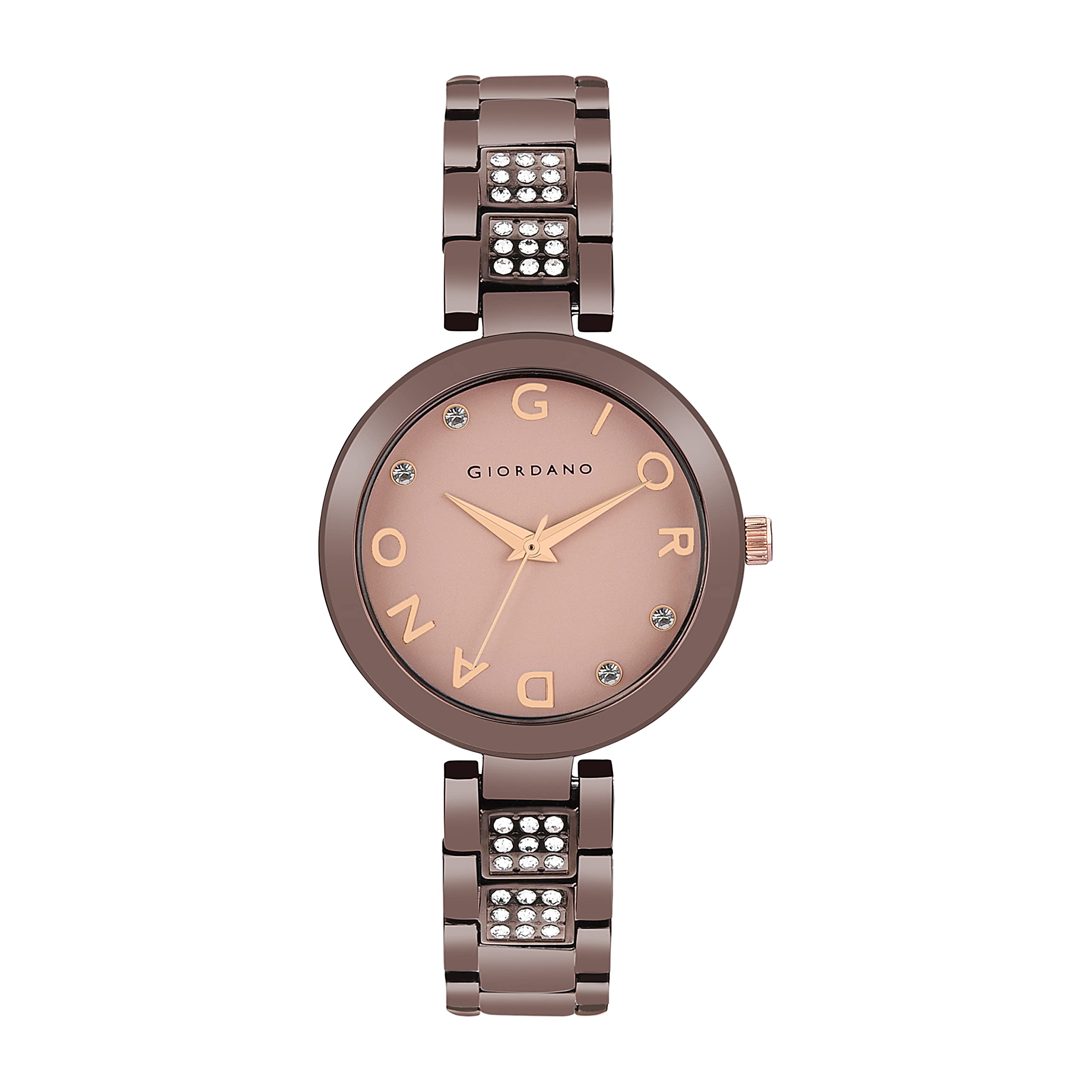 Giordano Eleganza Collection Analogue Watch for Women with Color Variant, and Crystal Studded Metal Strap Ladies Wrist Watch to Complement Your Look, Gift for Women - A2040 (B08GCP2S6J) Amazon Price History, Amazon Price Tracker