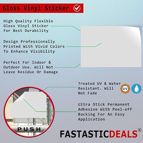 Miniatura 2 de Fire Exit Do Not Block - Adhesivo de seguridad (10 x 7 pulgadas)