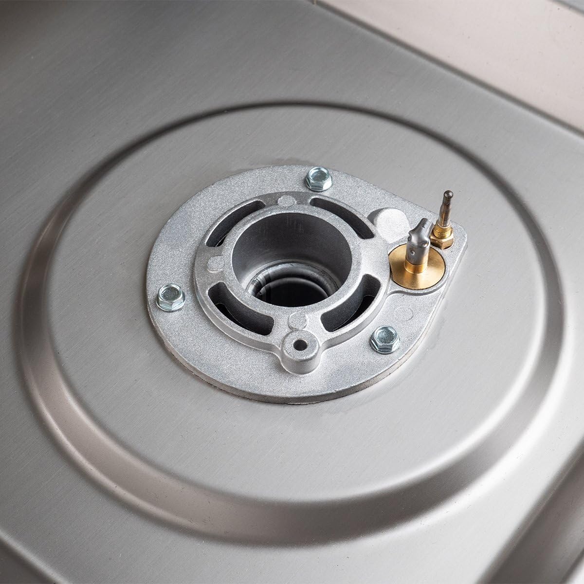 GastroHero Gasherd 6 Brenner 42 kW Serie 700 Edelstahl Standgerät offen Unterbau Made in Italy Profi Gasherd Gastronomie