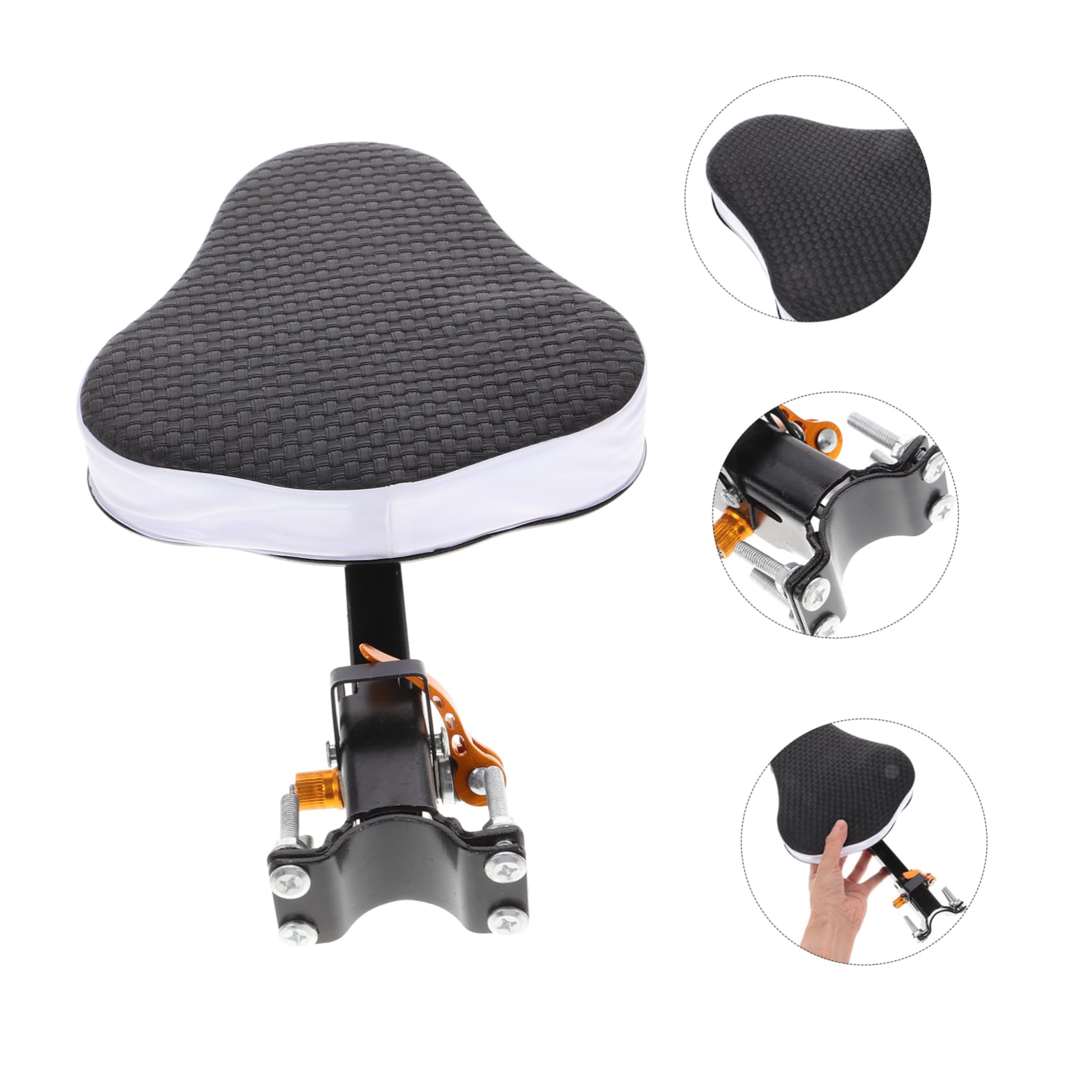 Mipcase Seggiolino Bici Anteriore per Cuscino in Schiuma e Struttura al Carbonio, Regolabile e Resistente per Mountain Bike