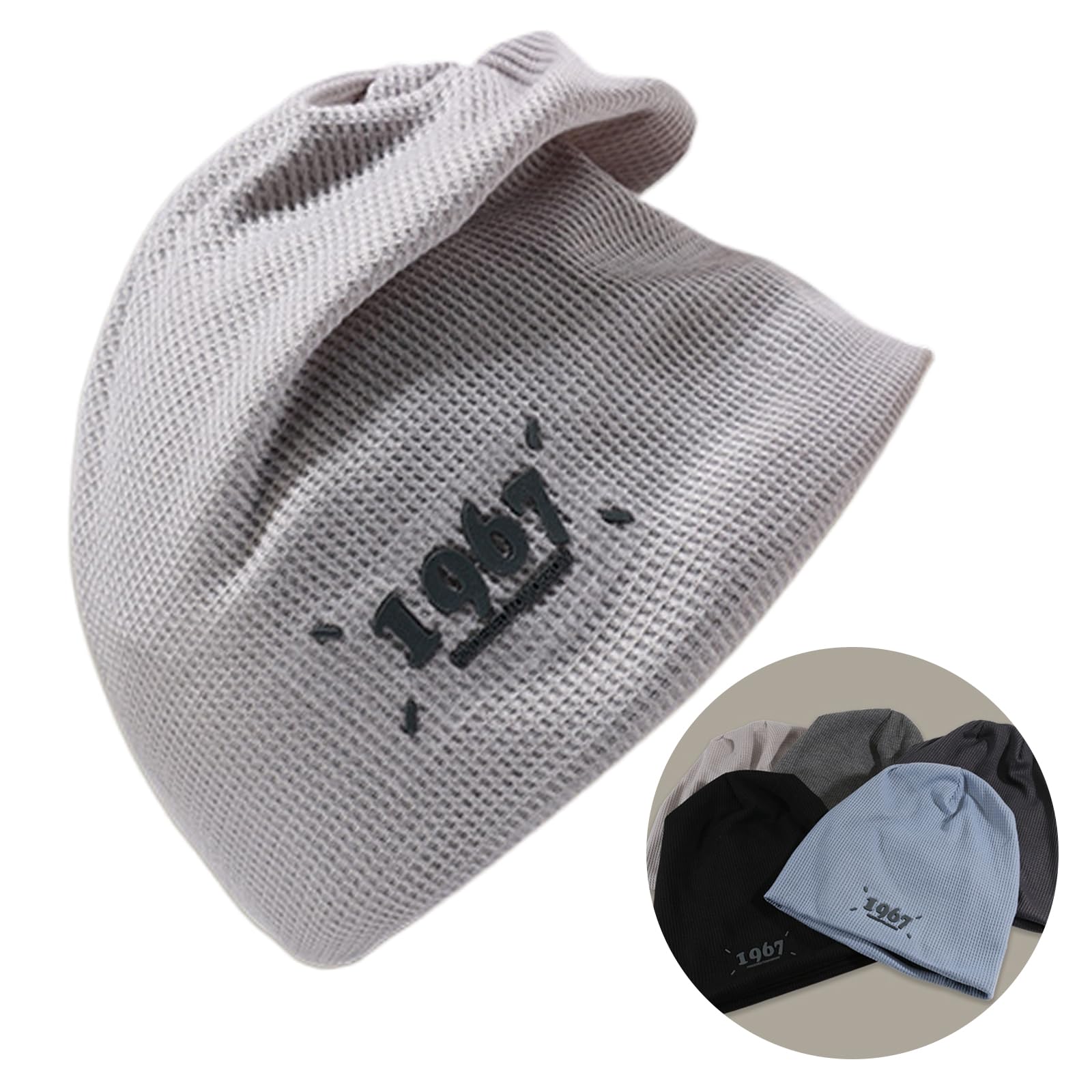 GRABAGECAN Adult Knitted Thicken Ear Protect Winter Student Outdoor Cycling Skiing Climbing Hat Cold Weather Keep Warm Hat Black