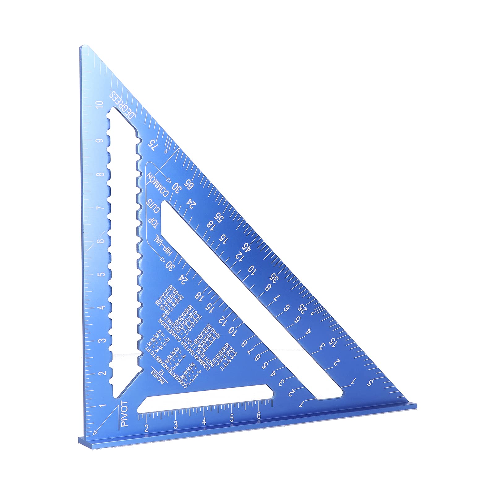 Lineal, Dreieckiges Winkellineal, quadratisch, 30,5 cm, Holzbearbeitungs-Layoutlehre aus Aluminiumlegierung