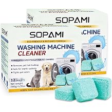 SOPAMI Washing Machine Cleaner Tablets 24-Pack Pet Owners 12 Month Supply