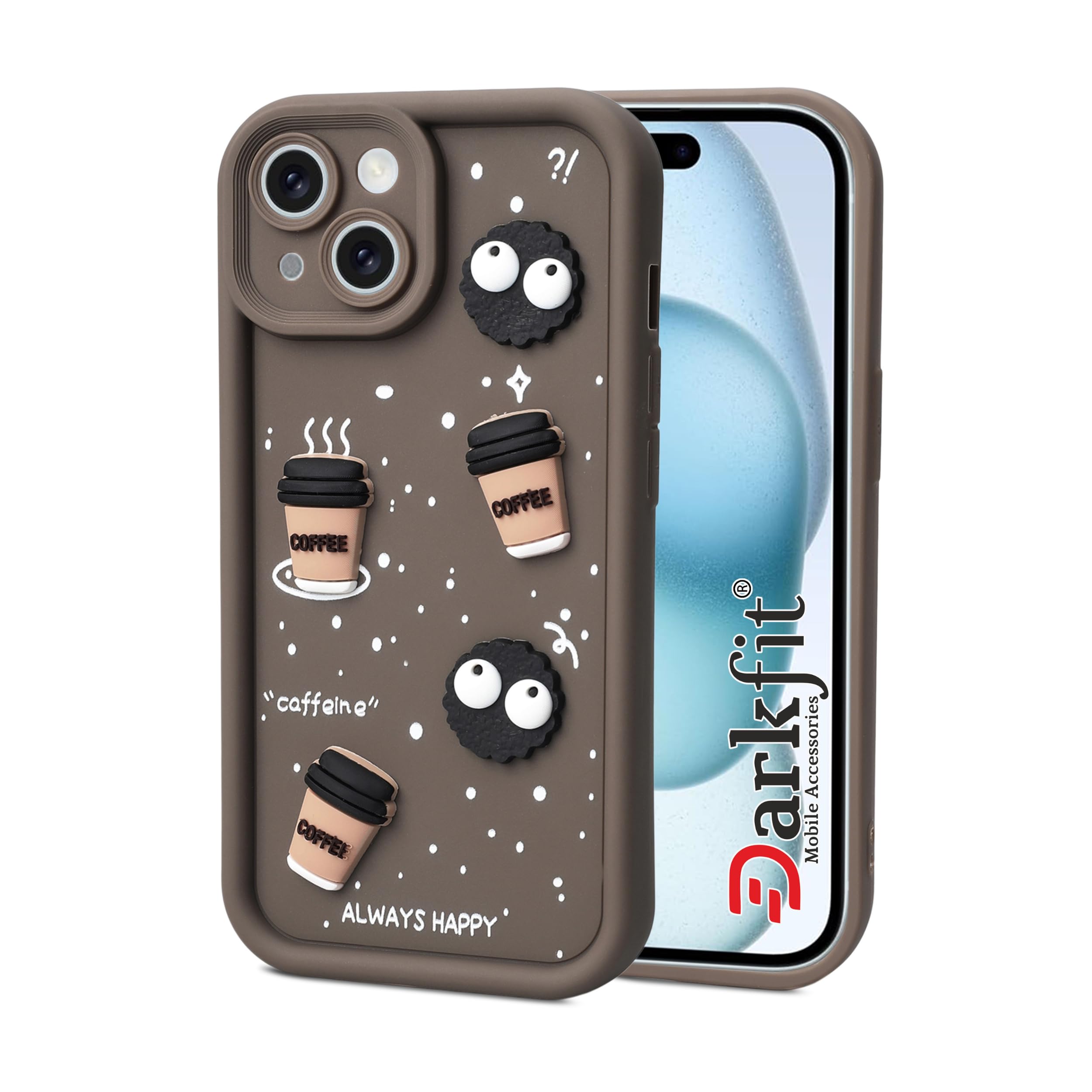 DARKFIT Back Case Cover Compatible with iPhone 13 Mini | Cute Fun Cartoon 3D Ball Coffee Silicone Case | Body Protection | Camera Protection | Shock Proof | Color Brown | Pack of 1 | (B0DB8TZDNZ) Amazon Price History, Amazon Price Tracker